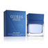 Guess Seductive Blue men’s perfume spray in 3.4 oz bottle, featuring a sleek design and blue perfume liquid.
