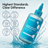 Maree Glow Boost Glycolic Face Toner bottle with clear liquid and label, designed for exfoliating and brightening skin.