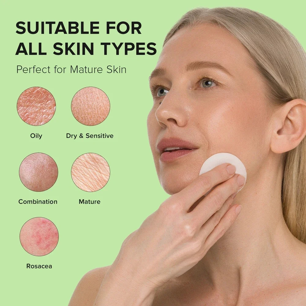 Maree Glycolic Acid Exfoliating Pads with natural ingredients for gentle skin exfoliation and brightening.