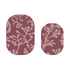 Golden Fronds Cutie Pop Nail Shop nail strips featuring a tropical leaf pattern on a clear background.
