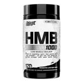 HMB 1000 supplement capsules by Nutrex, designed as testosterone boosters for muscle support and strength.