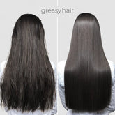 Maree keratin hair mask for damaged hair, showing before and after deep conditioning treatment results on styled hair.