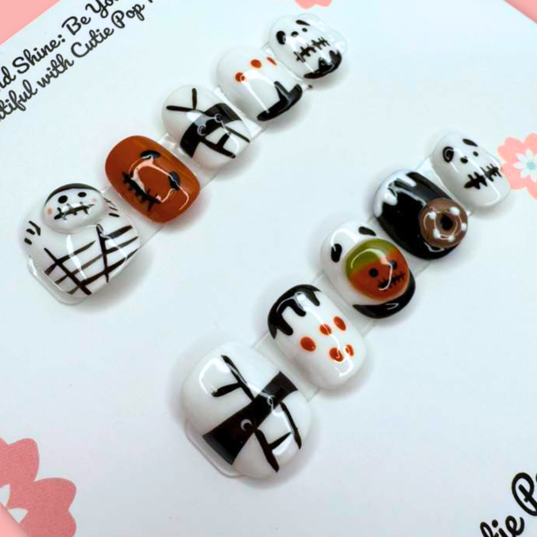 Halloween Mummy Spooky Press-On Nail Set