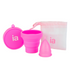 Farmacias Savia Interapothek Menstrual Cup Kit Medium with reusable menstrual cup and accessories for feminine hygiene.