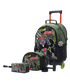 Juego de 3 piezas TOTTO Bulto Argon con ruedas en color verde robot, resistente maletín de viaje con asas y ruedas.