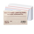 Pack of 100 horizontal ruled index cards made of card stock, 3x5 inches, ideal for school and organization.