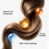 Maree keratin oil capsules for frizz control, showing glossy capsules in a close-up shot on a white background.