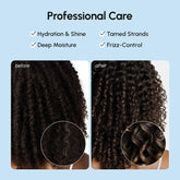 Maree keratin oil capsules for frizz control, showing the capsules inside a clear container with a white background.