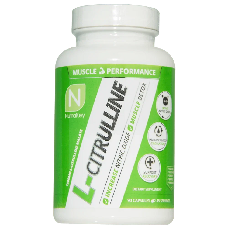 L-Citrulline Malate 1500mg supplement capsules by PoorBoySupplements.com, featuring the product packaging with 90 capsules visible.