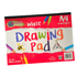 A4 drawing pad by Farmacias Savia with 50 sheets of blank paper for sketching and artistic projects.