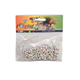 Assorted school craft supplies including colored paper, scissors, and markers for children&
