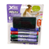 Set of school whiteboard markers with eraser from Farmacias Savia, featuring vibrant ink colors and a convenient eraser.