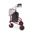 Medline 3-wheel rollator walker with adjustable handle and lightweight frame, designed for mobility and support.