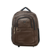 Brown medium leather school backpack from Tianshi featuring multiple compartments and adjustable straps designed for daily use.