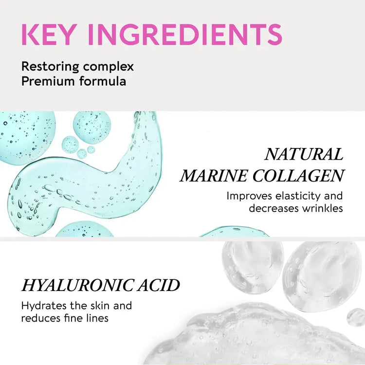 Maree eye patches for puffy eyes, featuring hydrating and soothing gel formula, visible in a sleek package with two patches.