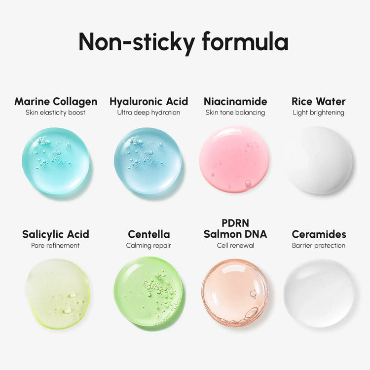 Maree Milky Rice Hydrating Toner bottle with white and light brown label, close-up view showing the product on a clean background.