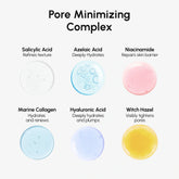 Maree hydrating pore refining toner bottle with a pump, designed to smooth and refine skin for a flawless complexion.
