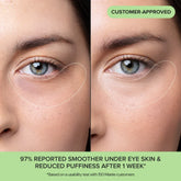 Maree Instant Eye Smoother Balm in a sleek mono stick with natural ingredients, designed to reduce puffiness and brighten the eye area.