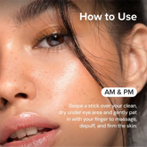 Maree Instant Eye Smoother Balm stick showing smooth, natural application on delicate eye area skin