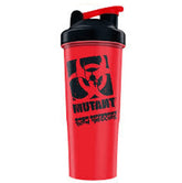 Mutant Born Hardcore Deluxe shaker bottle, 1L/35oz, with black lid and durable plastic body, used for mixing supplements or protein drinks.
