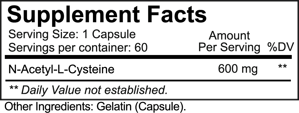 Nutritional supplement image of NutraKey NAC 600mg BCAA amino acids capsules in a bottle, dietary supplement for health and wellness.