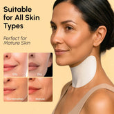 Maree lifting neck wrinkle patches applied to the neck, designed to reduce fine lines and improve skin firmness.