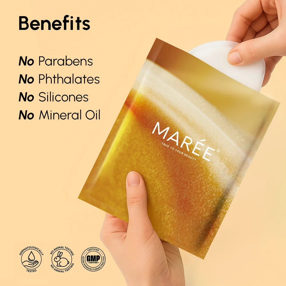 Maree lifting neck wrinkle patches applied to smooth and reduce fine lines on the neck area.