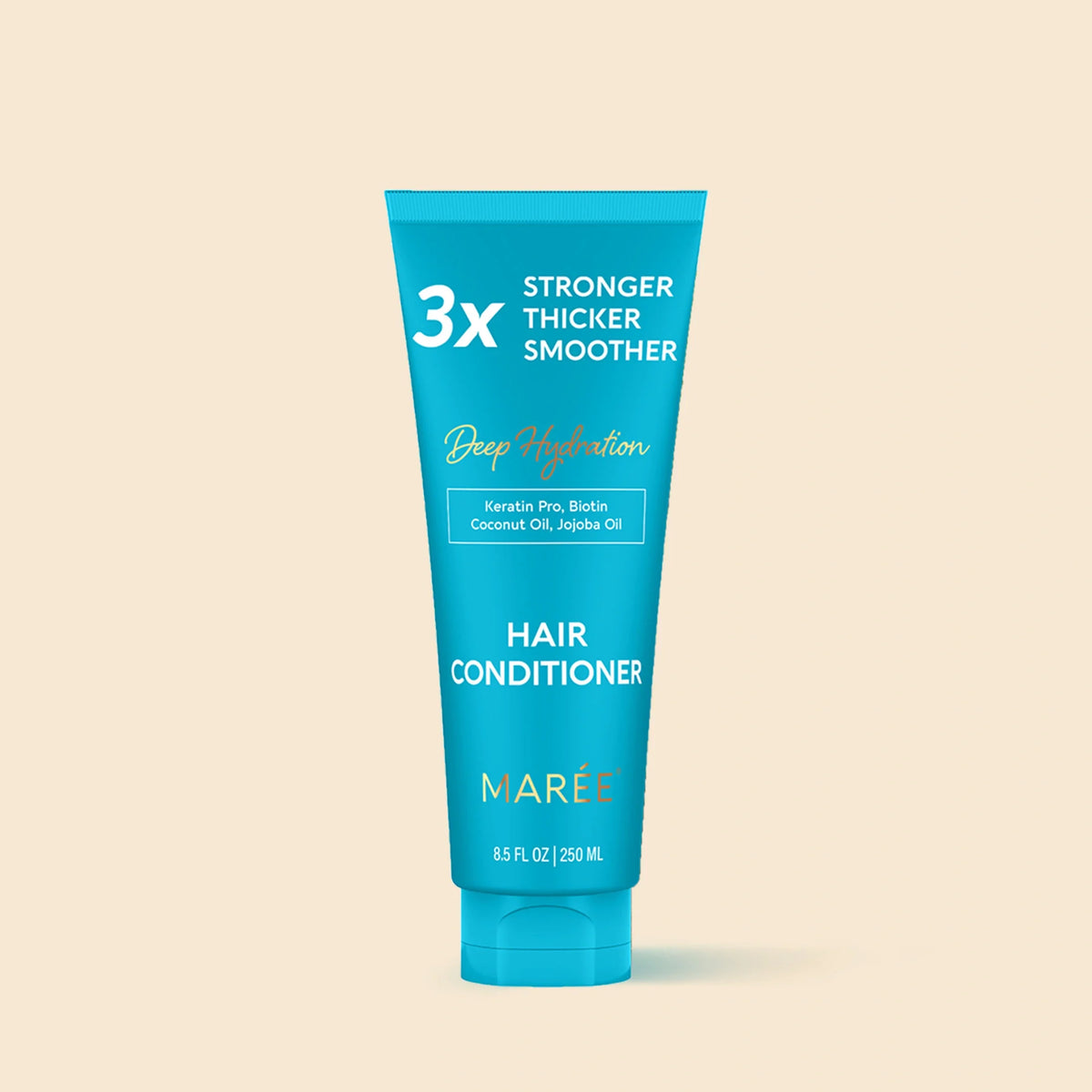 Maree Deep Hydrating Coconut Conditioner bottle with coconut illustration, showcasing nourishing hair care for deep moisture.