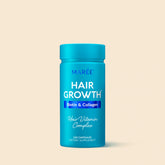 Maree Biotin & Collagen Hair Growth Complex supplement bottle with label, showcasing hair health ingredients on a white background.