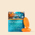 Maree Turmeric Kojic Soap and Scrub set with soap bar and scrub brush, showcasing bright yellow soap and textured scrub product.