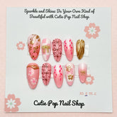 Nezuko Almond Anime Press-On Nail Set