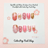 Nezuko Round Anime Press-On Nail Set