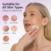 Maree 12 Niacinamide Smooth & Glow Pads, close-up of the skincare pads with branding and textured surface in a clear container