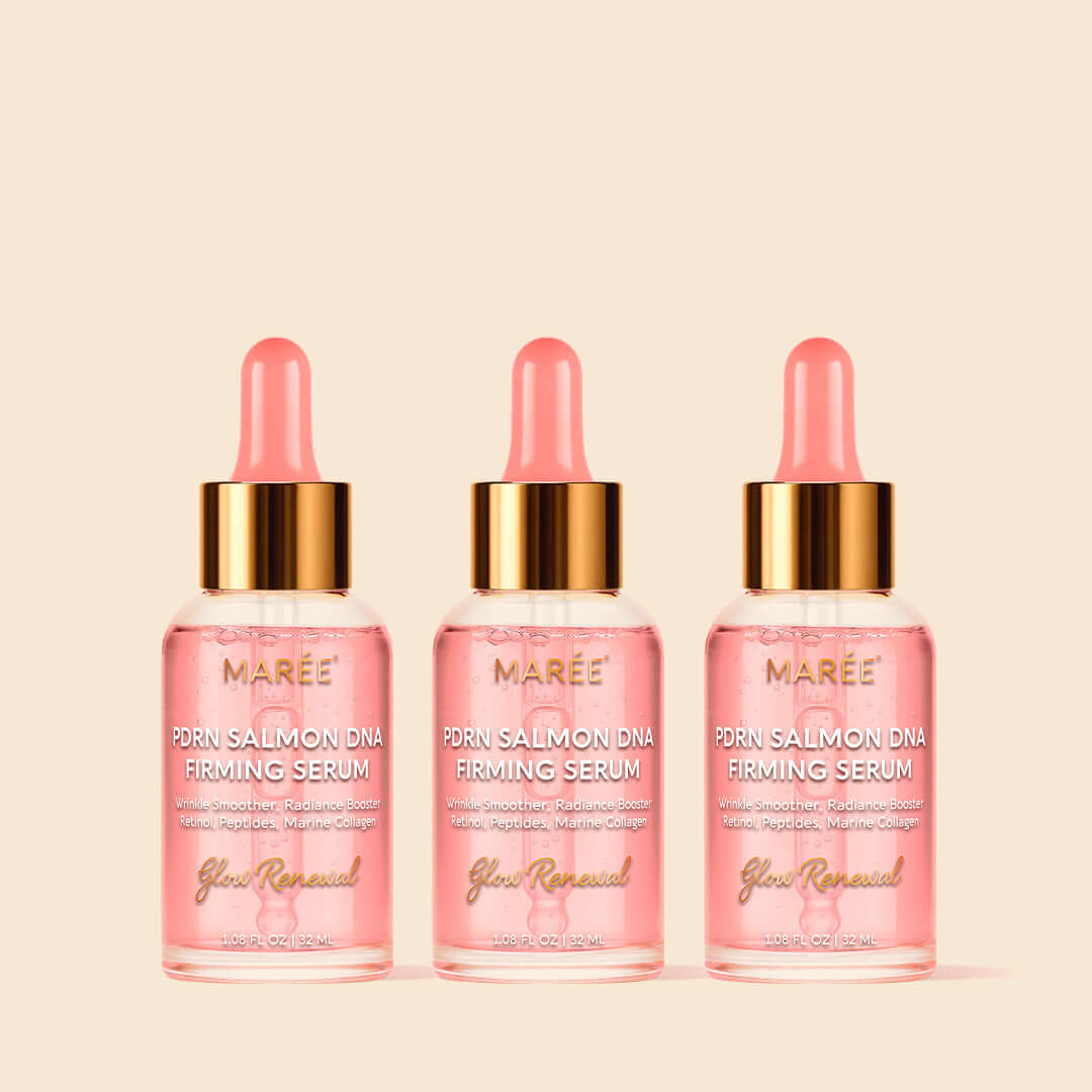 Maree Firming and Renewing PDRN Serum bottle, anti-aging glow booster with clear dropper and sleek packaging.