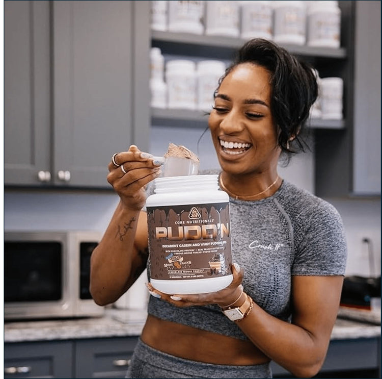 Container of Core Nutritionals Protein Pudd&