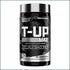 Nutrex T-Up Max testosterone booster capsules showing the supplement bottle with 60 caps, designed for muscle and energy support.