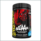 Mutant Gear BCAA amino acids supplement in 30-serving container, featuring EAA recovery complex for muscle support and hydration.