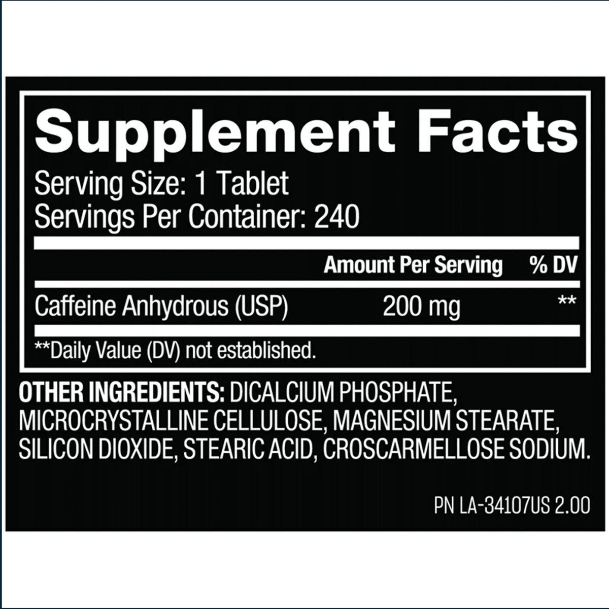Mutant Caffeine pre-workout supplement tablets by PoorBoySupplements.com, showing a bottle of 240 caffeine tablets on a white background.