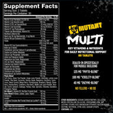Mutant Multi vitamins with 60 caplets from PoorBoySupplements.com, showing the bottle and caplets on a white background.