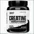 Container of Nutrex Creatine Monohydrate powder with a scoop, labeled for 200 servings, in a clear plastic jar