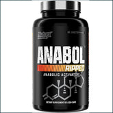 Bottle of Nutrex Anabol Ripped testosterone booster capsules with label showing 60 caps, natural supplement for muscle support