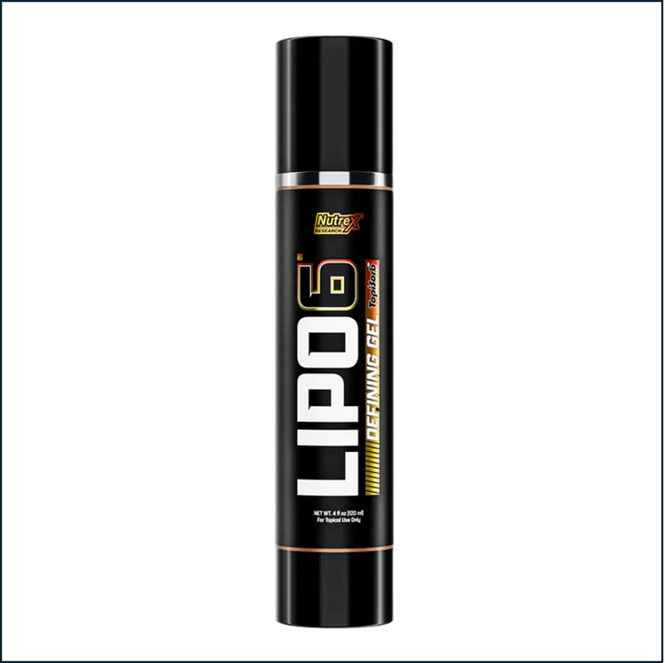 Nutrex LIPO-6 Defining Gel in a 120ml container, a weight loss gel for body shaping and toning.