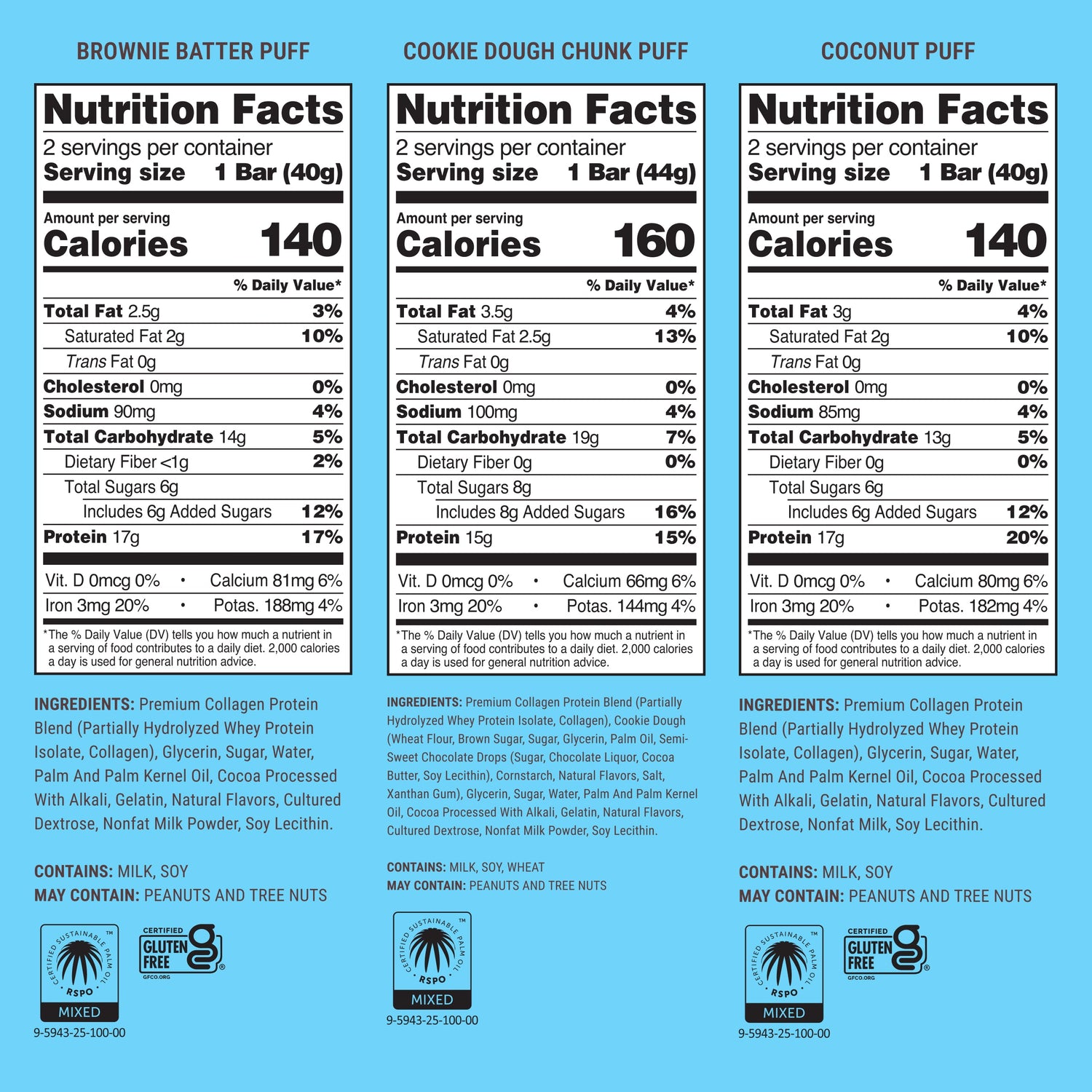 Stack of 12 BUILT mixed snack boxes with assorted puff snacks in a mixed variety pack.