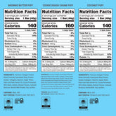 Stack of 12 BUILT mixed snack boxes with assorted puff snacks in a mixed variety pack.