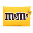 Rectangular M&M mascot pillow for pets in bold colors, featuring the iconic M&M characters, perfect for pet comfort and decor.