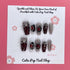 Rebel Chic press-on nails by Cutie Pop Nail Shop featuring stylish, edgy nail art with black and metallic accents.