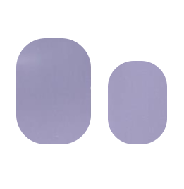 Periwinkle Cutie Pop Nail Shop nail strips with a vibrant, glossy finish and floral design on a neutral background.