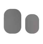 Close-up of Cutie Pop Nail Shop Earl Grey nail strips showing elegant grey and white floral design on a neutral background.