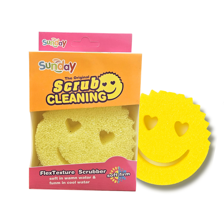 Farmacias Savia Original Scrub Cleaning Sponge in 1-pack, flexible scrub sponge for kitchen and household cleaning.