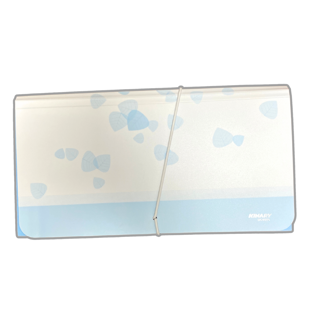 School envelope with dividers from Farmacias Savia, featuring multiple compartments for organized letter mailing.